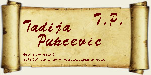 Tadija Pupčević vizit kartica